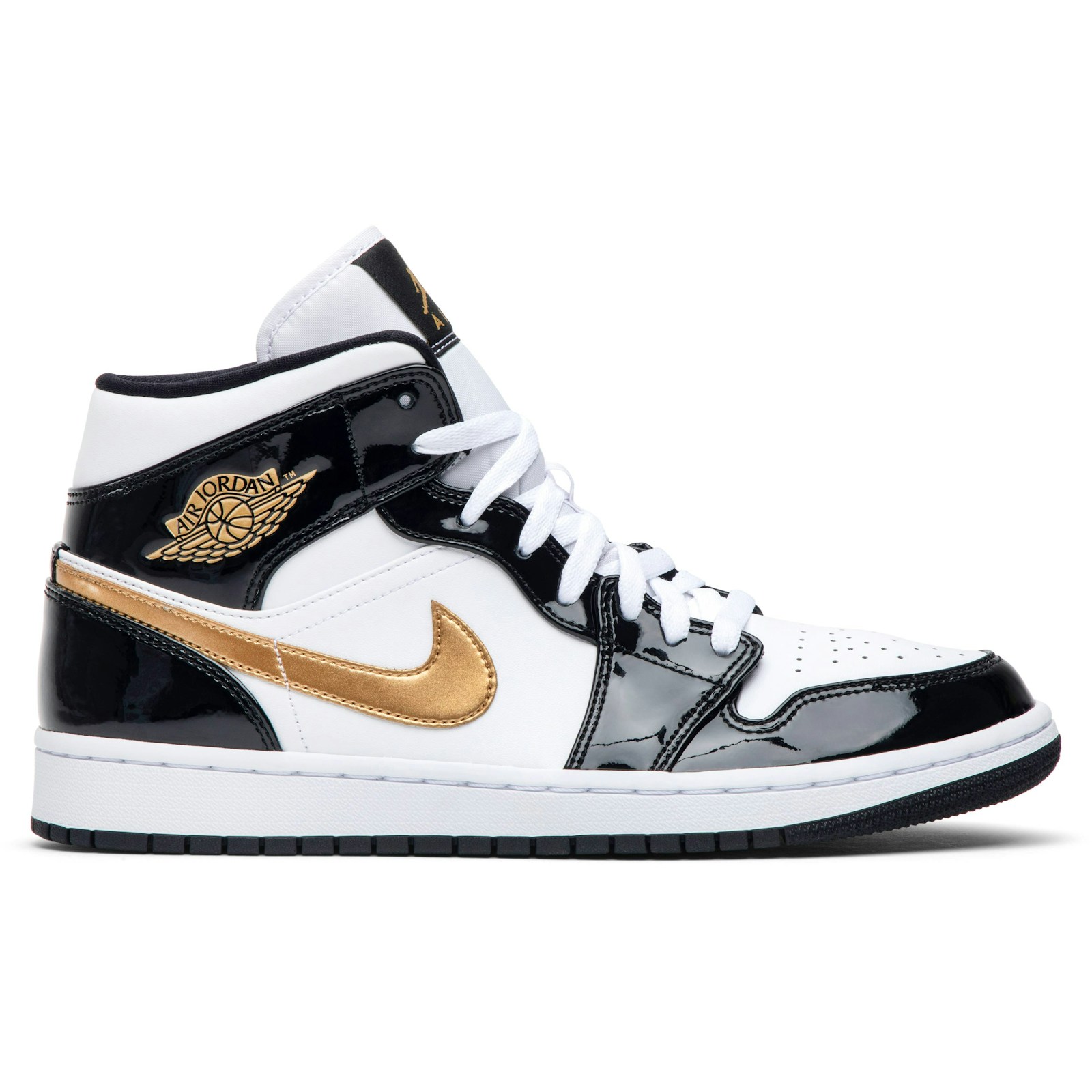 Air Jordan 1 Mid Patent 'Black Gold' 852542-007 Trjesse store